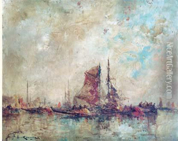 Marine Oil Painting - Jean-Etienne Karnec