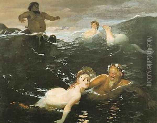 The Waves 1883 Oil Painting - Arnold Bocklin