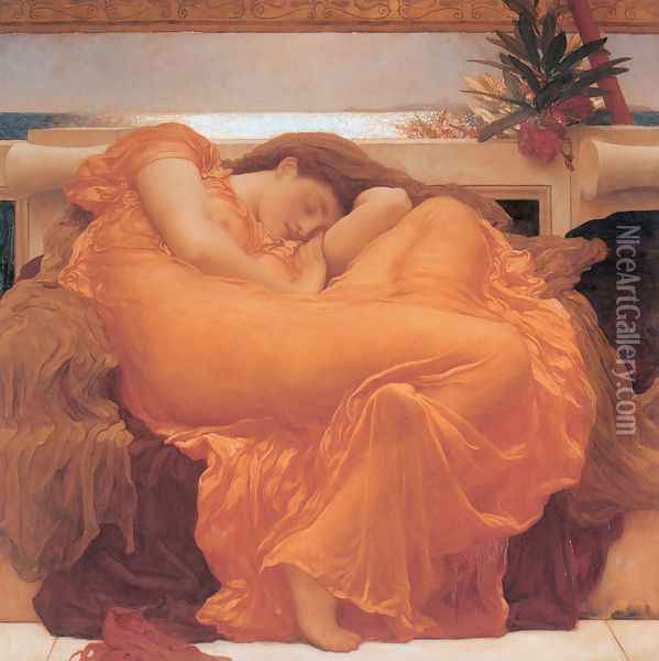 Flaming June Oil Painting - Lord Frederick Leighton