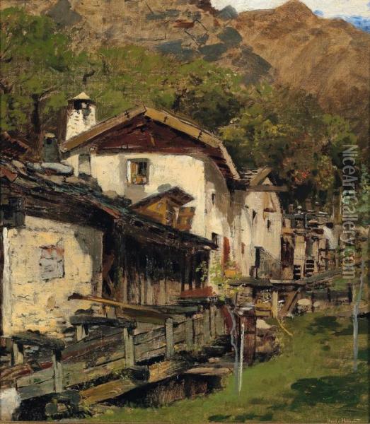 Mulino In Montagna Oil Painting - Theodor von Hormann