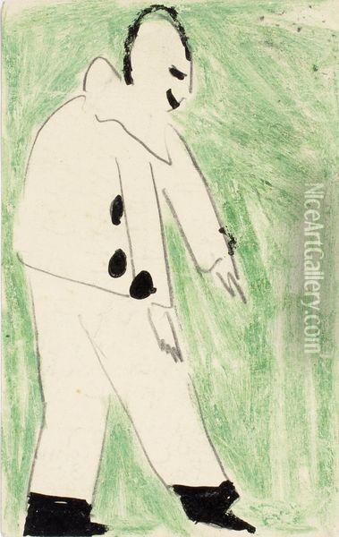 Pierrot Oil Painting - Ernst Ludwig Kirchner