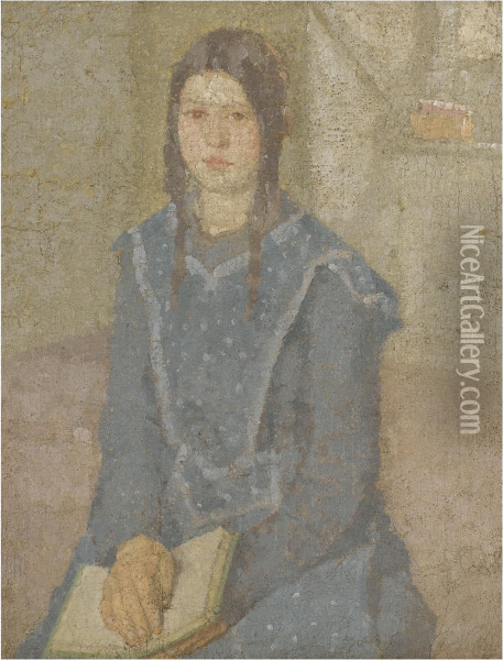 Portrait Of A Girl Oil Painting - Gwendolen John