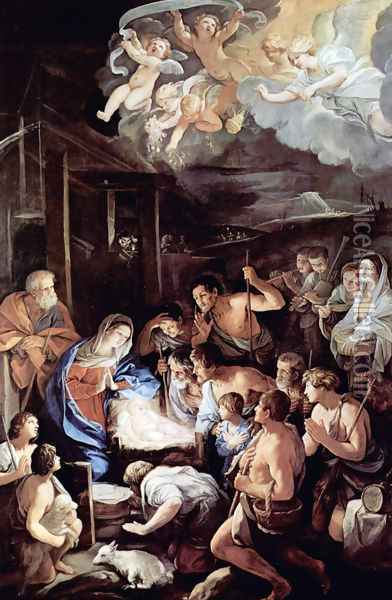 Adoration of the Shepherds Oil Painting - Guido Reni
