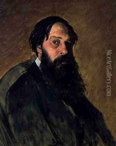 Portrait of the Artist Alekei Kondratevich Sarasov (1830-1897) Oil Painting - Vasily Perov