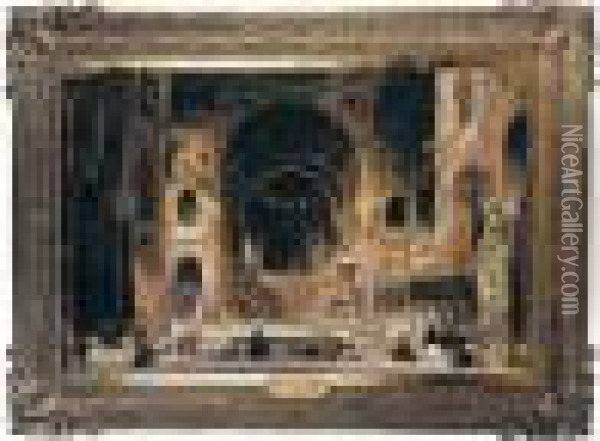 Interior Of The Church Of St Mark At Venice Oil Painting - David Roberts