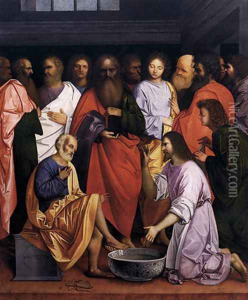 Washing of the Feet 1500 Oil Painting - Giovanni Da Bologna