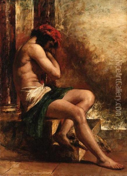 The Slave Oil Painting - William Etty