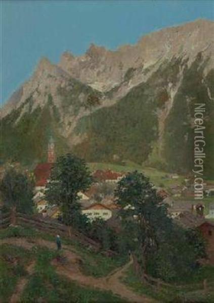 Mittenwald Mit Karwendelgebirge Oil Painting - Ernst Dargen