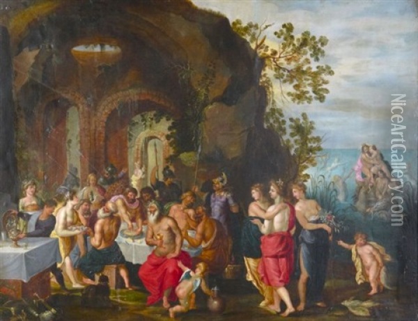 Le Banquet Des Dieux Oil Painting - Hans Rottenhammer the Elder