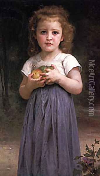 Jeune Fille Et Enfant Oil Painting - William-Adolphe Bouguereau