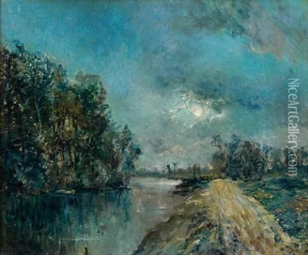 Crepuscule Sur Le Lac Oil Painting - Paul Vogler