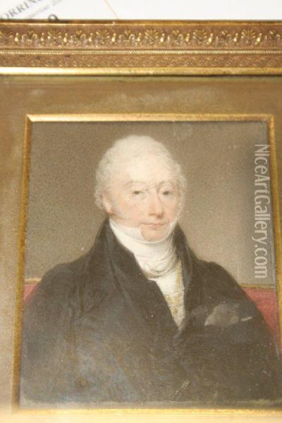 Miniature Of A Gentleman Oil Painting - Thomas Hargreaves