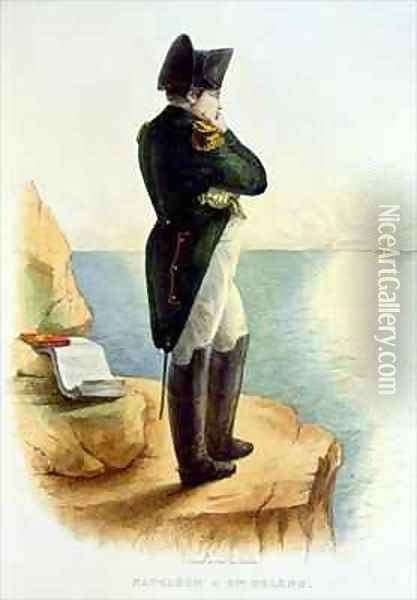 Napoleon on the island of Saint Helena Oil Painting - Delaistre