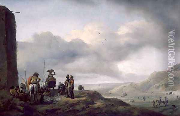 The Day's Catch Oil Painting - Philips Wouwerman