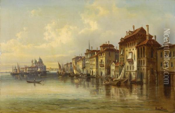 Ansicht Von Venedig. Oil Painting - Karl Kaufmann