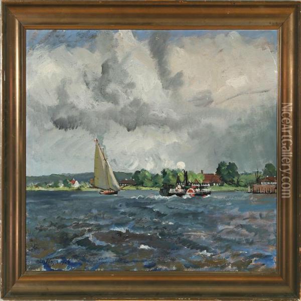 Scenery From Thuro, Summer Oil Painting - Niels Hansen
