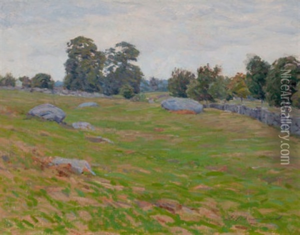 In The Fields Oil Painting - Edward Herbert Barnard