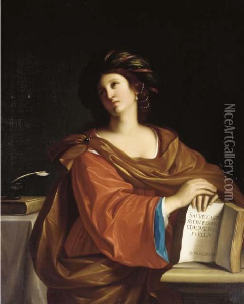 The Samia Sybil Oil Painting - Guercino