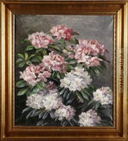 Blomsterstilleben Oil Painting - Emmy Marie Caroline Thornam