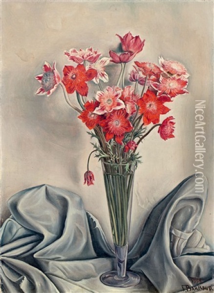 Anemones Oil Painting - Francois Emile Barraud