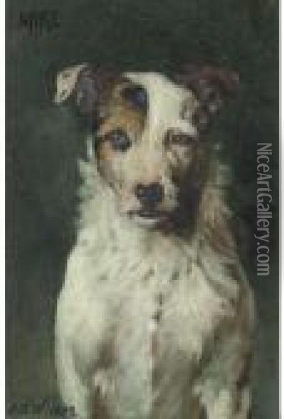 Mike A Terrier Oil Painting - John Dawson Watson