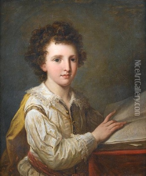 Portrait Of William Heberden The Younger Oil Painting - Angelika Kauffmann