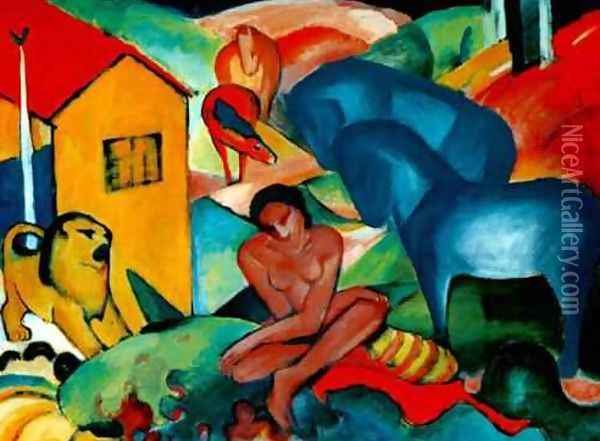 The Dream Oil Painting - Franz Marc