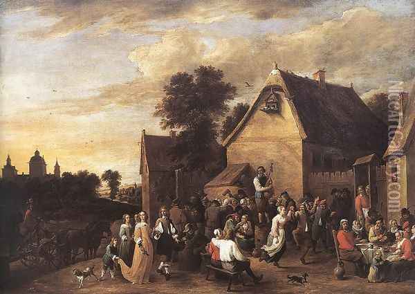Flemish Kermess 1652 Oil Painting - David The Younger Teniers