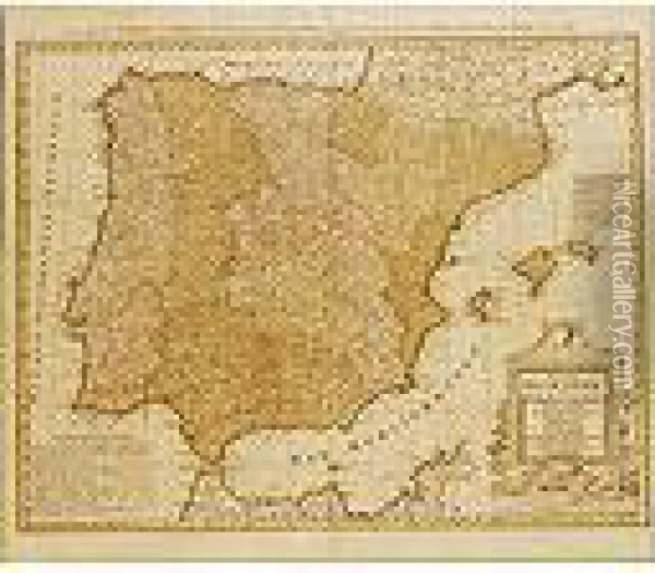 Mapa De Espana Y Portugal Oil Painting - Homann Heirs