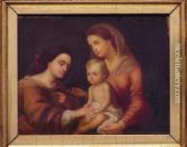 Marriage Of Saint Catherine Of Alexandria Oil Painting - Bartolome Esteban Murillo