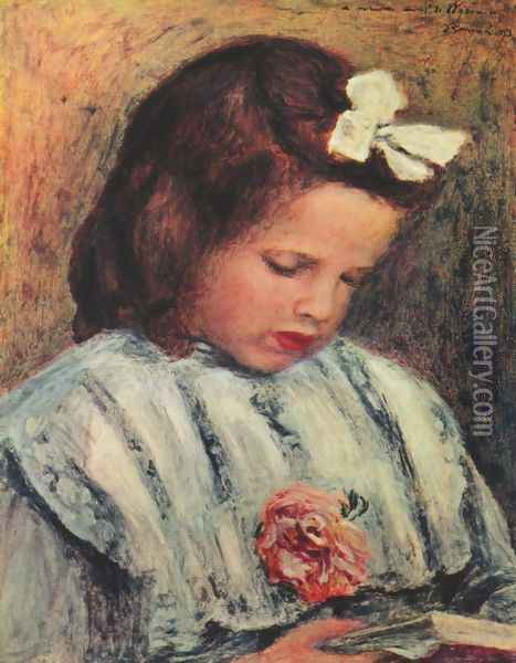 Girl Reading 2 Oil Painting - Pierre Auguste Renoir