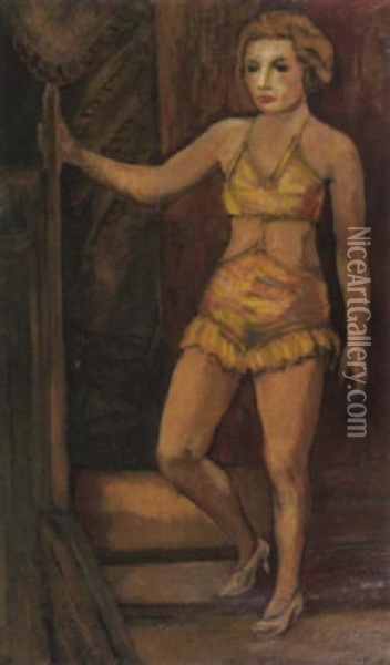 Femme Acrobate Oil Painting - Adolphe Aizik Feder
