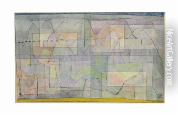 Siedelung Im Hugelland Oil Painting - Paul Klee