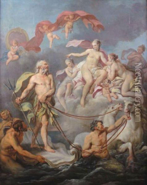El Triunfo De Neptuno. Oil Painting - Louis Lagrenee