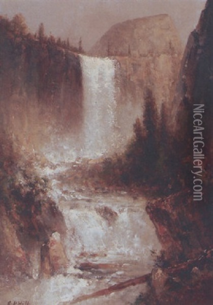 Vernal Falls Oil Painting - Edward Rufus Hill
