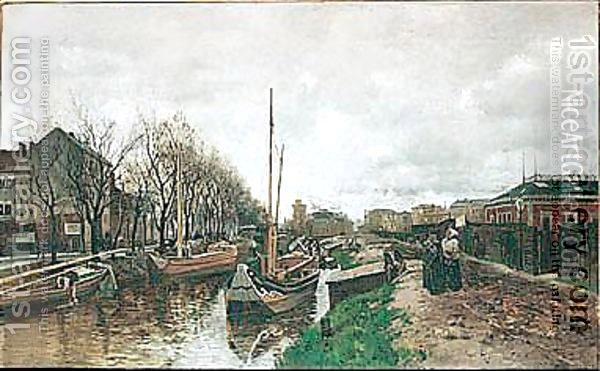 Un Bras Arrete De La Seine Oil Painting - Luigi Loir