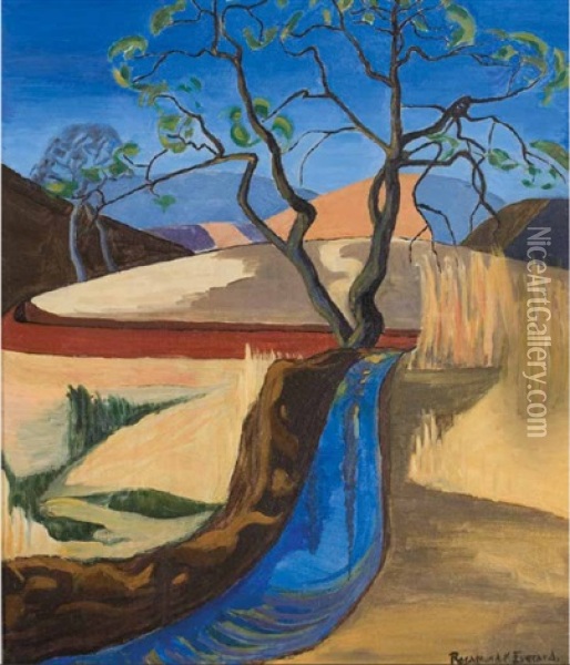 The Blue Furrow Oil Painting - Rosamund King Everard-Steenkamp