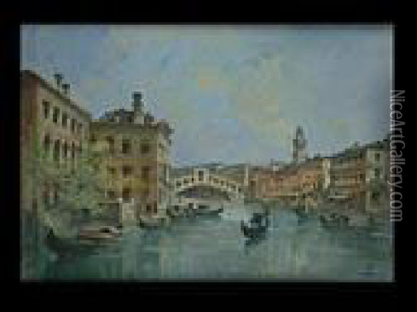 Venezianische Ansicht Oil Painting - Vincenzo Caprile