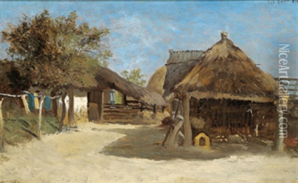 Motiv Aus Ungarn Oil Painting - Theodor von Hoermann
