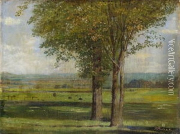 Sommerlandschaft Oil Painting - Rudolf Hirth Du Frenes