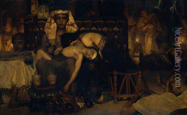 Death of the Pharaoh's Firstborn Son Oil Painting - Sir Lawrence Alma-Tadema