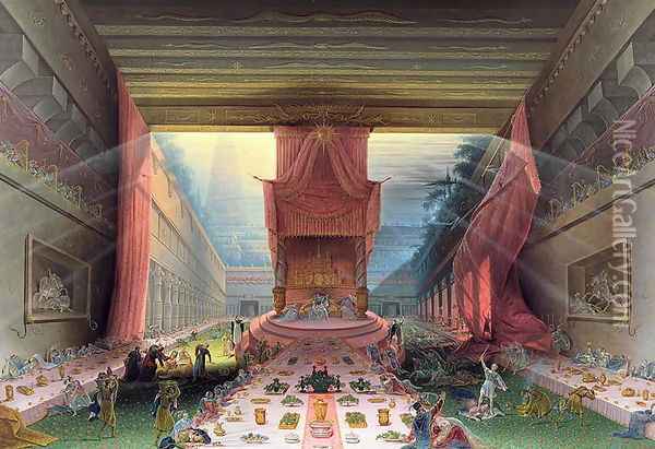 Belshazzars Feast Oil Painting - Samuel Colman