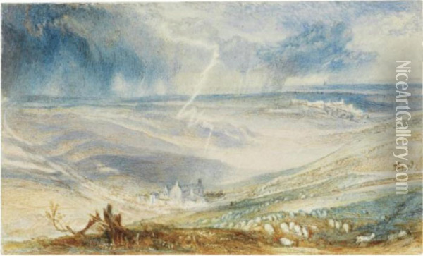 The Field Of Waterloo, From The Picton Tree Oil Painting - Joseph Mallord William Turner
