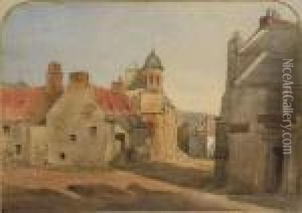 Old Town House, Inverkeithing Oil Painting - Waller Hugh Paton