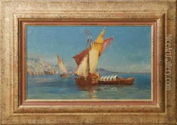 Paysage Mediterraneen Oil Painting - Fritz Brandt