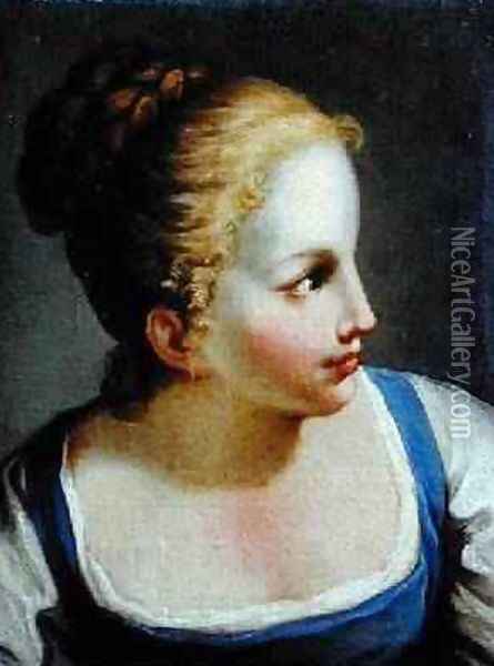 Head of a Young Girl Oil Painting - Benedetto Luti