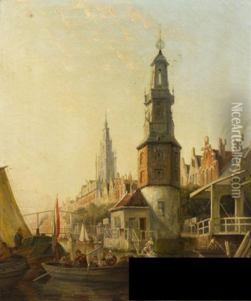 The Mont Allansch Tower, Amsterdam, Holland Oil Painting - William Raymond Dommersen