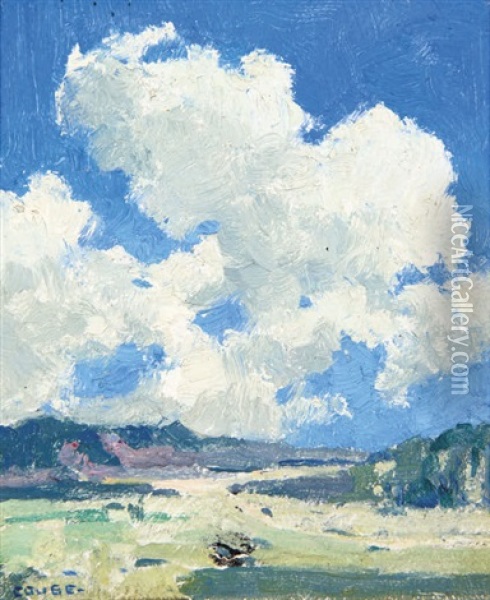 Clouds Building Over The Arroyo Oil Painting - Eanger Irving Couse