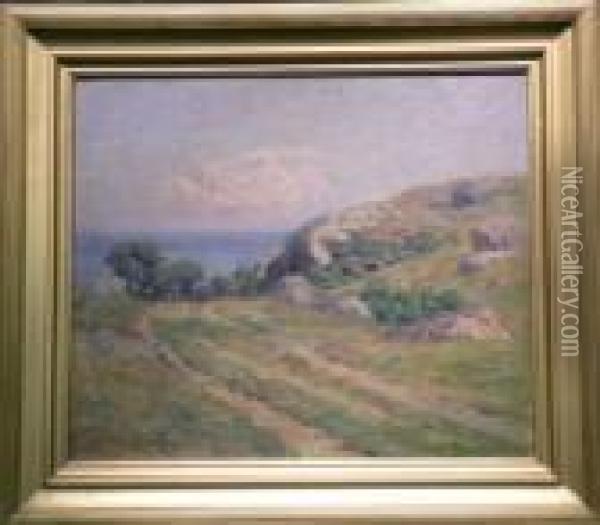 A Glimpse Of The Ocean Oil Painting - Melbourne Havelock Hardwick