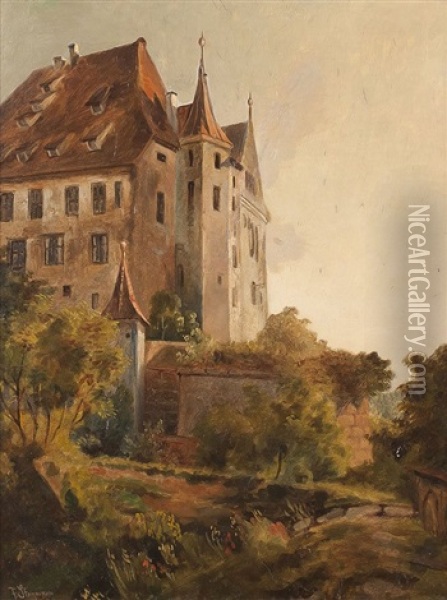 Schlossansicht Oil Painting - Franz Stegmann